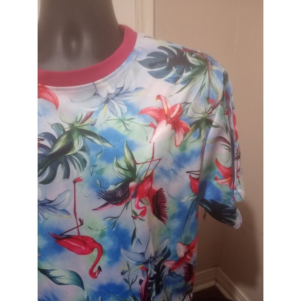 Good Vibes by Drill Hawaiian Shirt  Mens XL Multicolor Short Sleeve Crew Neck - Picture 4 of 11